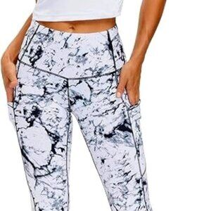 THE GYM PEOPLE Thick High Waist Yoga Pants with Pockets, Tummy Control WorkoutXL